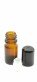 FRASCO ROLL-ON 5ML VIDRIO ÁMBAR DIN 18 BOLA VIDRIO O ACERO INOXIDABLE