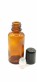 FRASCO ROLL-ON 30ML ÁMBAR DIN18 BOLA VIDRIO O ACERO INOXIDABLE.