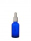 FRASCO CUENTAGOTAS 30ML AZUL DIN 18 T/BLANCA