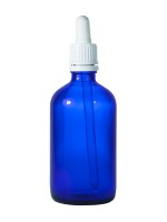 FRASCO CUENTAGOTAS 100ML AZUL DIN 18 T/BLANCA