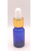 FRASCO CUENTAGOTAS 10ML AZUL DIN 18 T/ORO Y PLATA