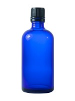 FRASCO ROSCA 100ML AZUL DIN 18 T/ NEGRA O BLANCA GOTEADORA