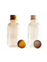FRASCO ROSCA 15ML TRANSPARENTE DIN 18 T/ORO,PLATA O NEGRA