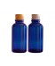 FRASCO ROSCA 30ML AZUL DIN 18 T/ ORO, PLATA O NEGRA.
