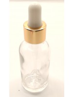 FRASCO CUENTAGOTAS 30ML TRANSPARENTE DIN 18 T/ORO O PLATA