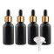 FRASCO CUENTAGOTAS 30ML NEGRO TAPA ORO Y PLATA