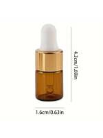 FRASCO CUENTAGOTAS 2ML ÁMBAR T/ORO